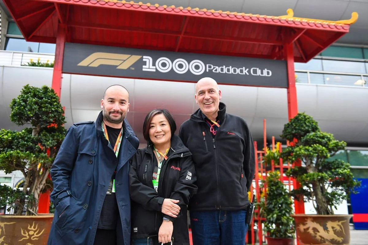 Guests at the F1 Paddock Club entrance in Shanghai