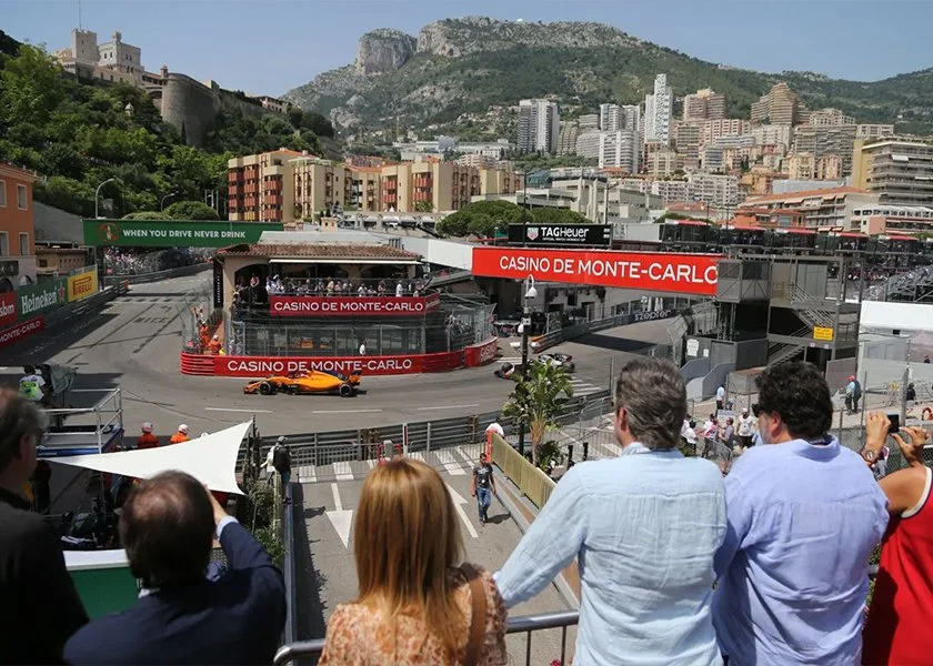 Paddock Club view over Monaco's Casino corner